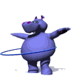 hippopotamus animéiert-biller-gif